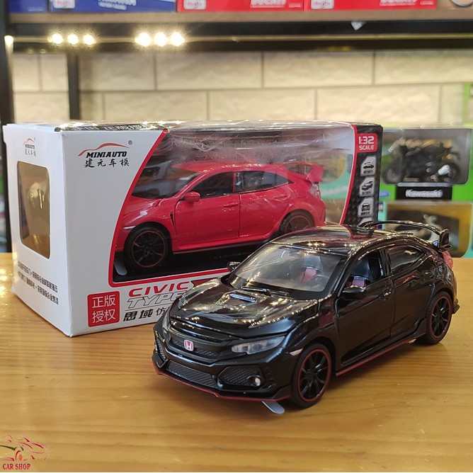 Mô hình xe Honda CivicType R bằng sắt tỉ lệ 1:32 hãng MiniAuto màu đen