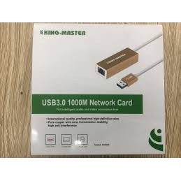 USB Ra Lan KINGMASTER KM 006 -Cổng Chuyển  USB 3.0 SANG LAN RJ45 100/1000 - Bảo Hành 12 Tháng