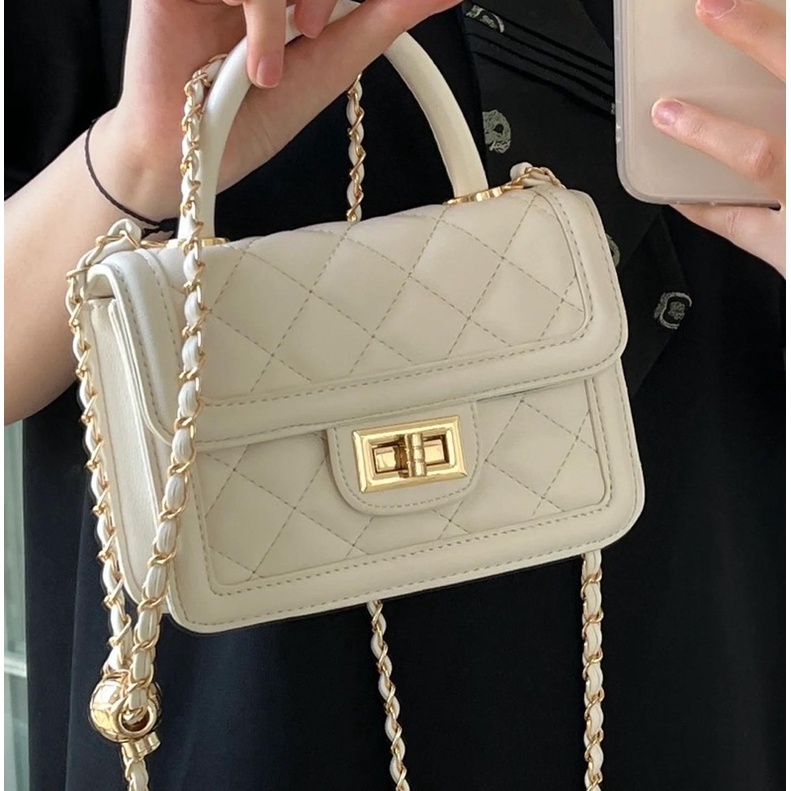 Túi XÁCH DA PU KHOÁ VÀNG