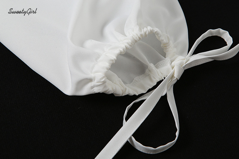 Áo Kiểu Tay Dài Phồng Cổ Vuông Màu Trơn Phối Khóa Kéo Hai Bên Thời Trang Cho Nữ