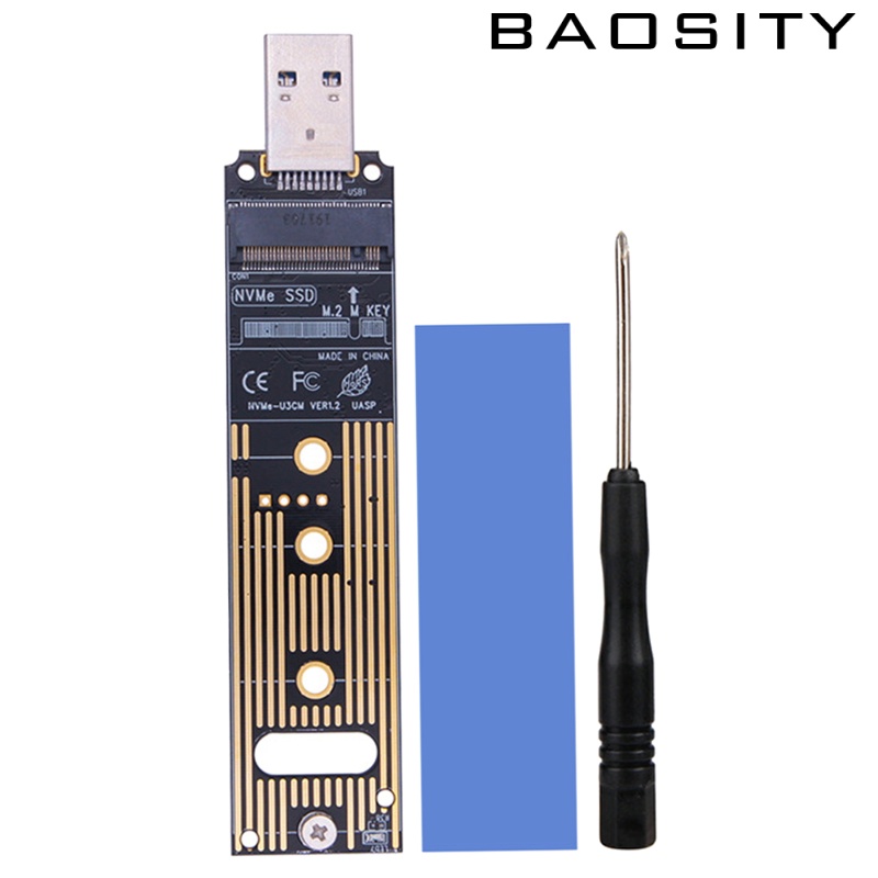 [BAOSITY]NVME to USB 3.1 Adapter Type A Card Converter Reader with Key B/Key B+M