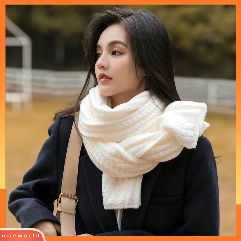 |Áo Thun In Hình ONEOR Thời Trang Năng Động| Khăn Choàng Len Dệt Kim Màu Sắc Trơn Giữ Ấm Thân Thiện Với Da Thời Trang Mùa Đông Cho Nữ