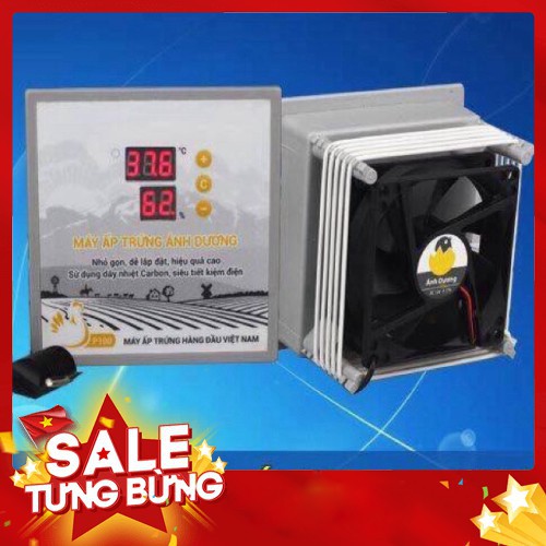 Máy Ấp Trứng Ánh Dương+Đèn Pin Soi Trứng+Gói Úm Cho Gà Con