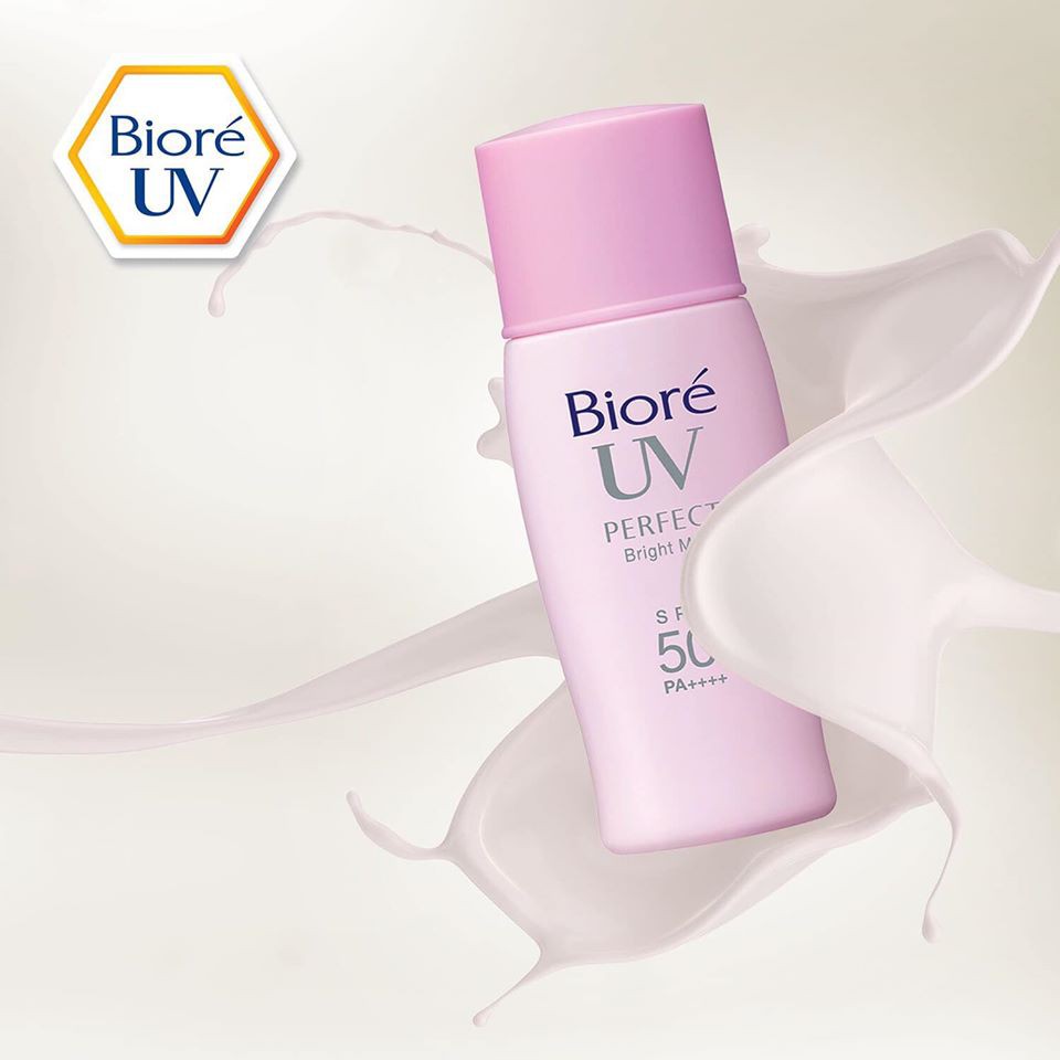 Kem chống nắng Biore UV Perfect Bright Milk Spf50+ dưỡng da và chống nắng 30ml