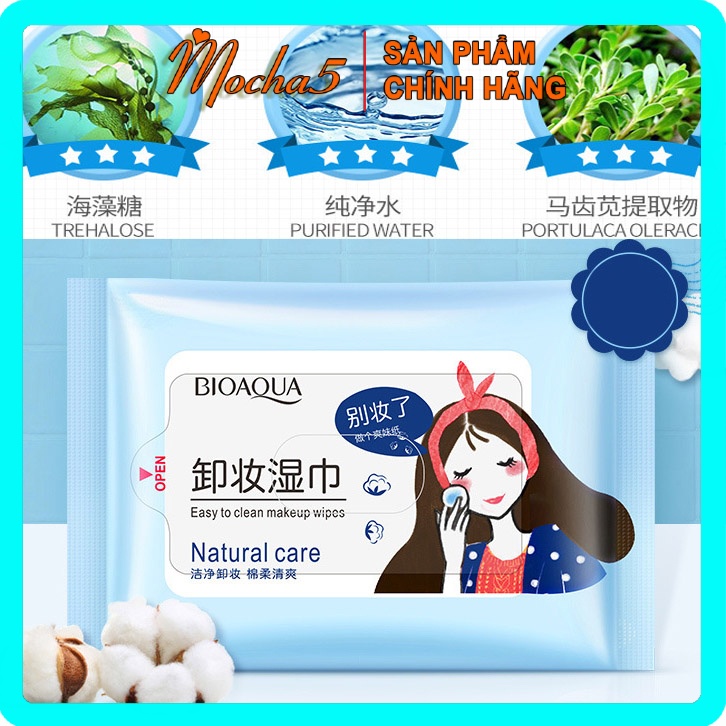 Khăn giấy tẩy trang Bioaqua Natural Care 25 tờ | BigBuy360 - bigbuy360.vn