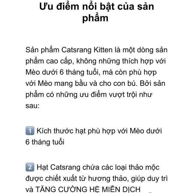 Thức ăn hạt CATSRANG KITTEN dành cho mèo con - 1.5 KG