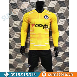Bộ Áo Đá Banh Chelsea Vàng Dài Tay 2019 - Đồ Bóng Đá Đẹp