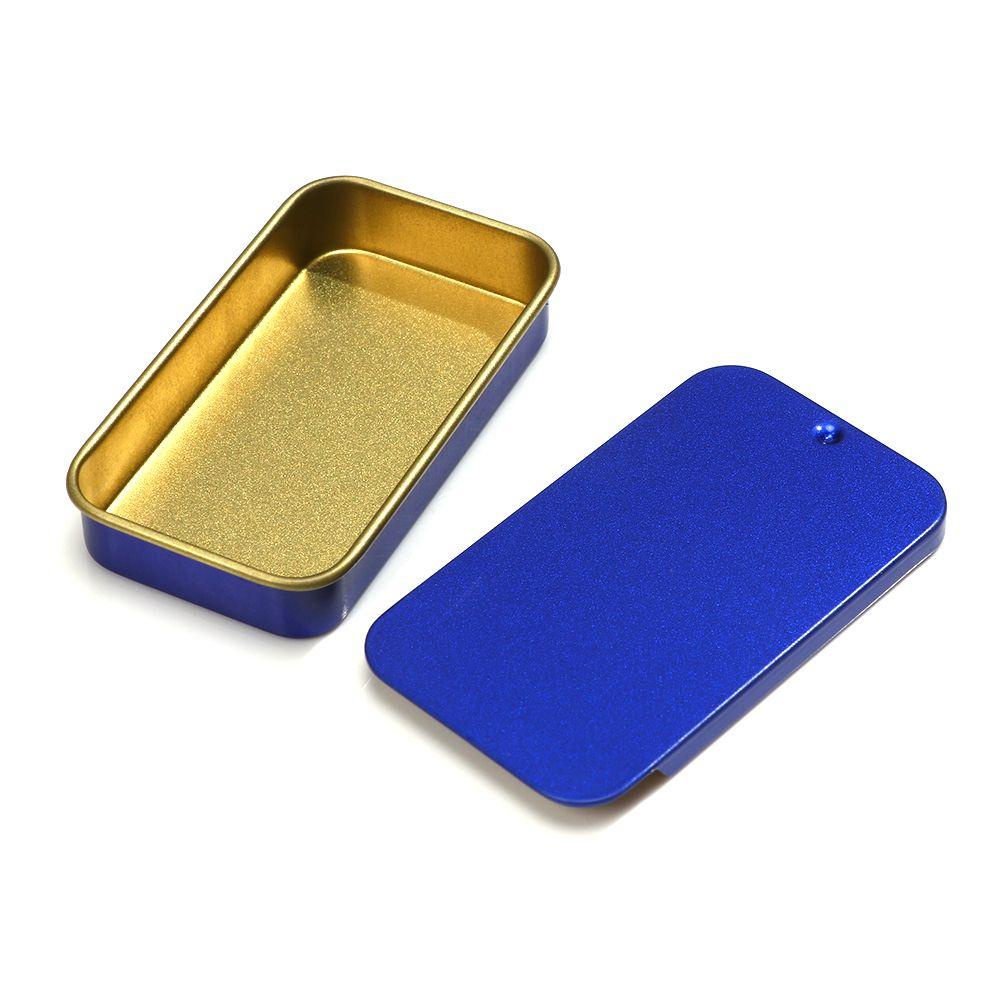 FAVORITEGOODS Metal Mini Iron Box Wedding Jewelry Pill Cases Storage Box Portable Container Slide Cover Home Organizer Empty Tins Storage Kit Rectangular/Multicolor