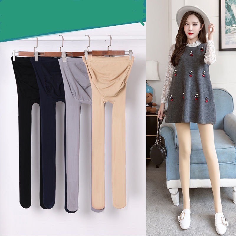 Quần tất bầu CẢ BÀN DÀY VỪA ( ĐEN) có chun chỉnh bụng