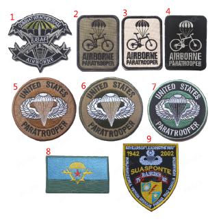 Miếng Vá Quần Áo Ba Lô / Băng Cánh Tay Họa Tiết Cờ Nước Nga PARATROOPER Thêu Chữ US Nga