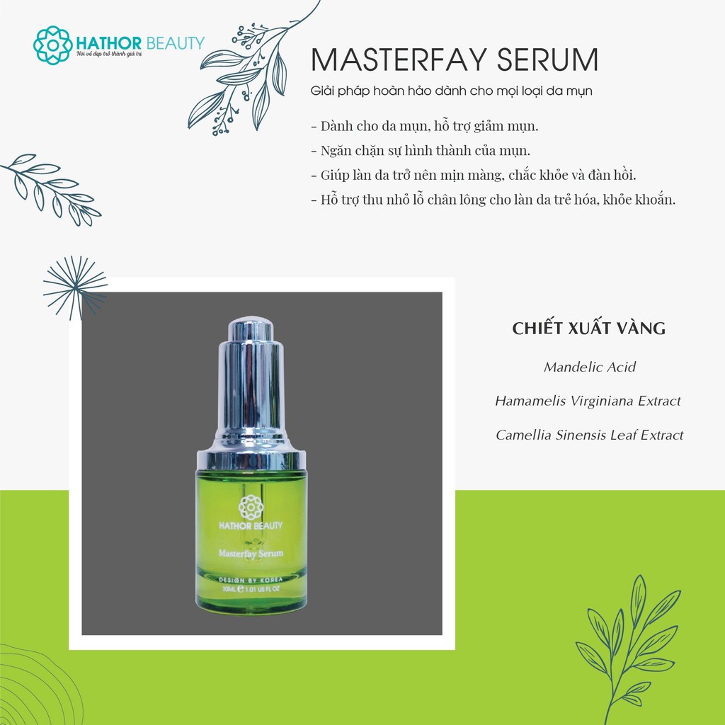 Masterfay Serum Chuyên Dành Da Mụn 30ml| 𝐇𝐚𝐭𝐡𝐨𝐫 𝐁𝐞𝐚𝐮𝐭𝐲