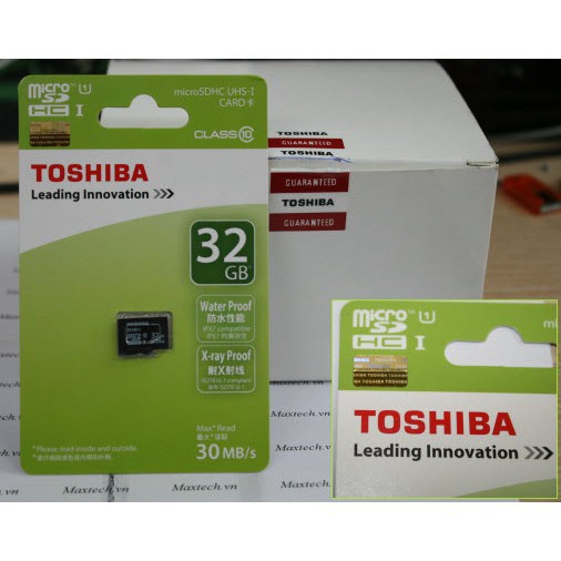 Thẻ nhớ Micro SD 32GB TOSHIBA CLASS 10  Bảo hành 12 Tháng siêu rẻ