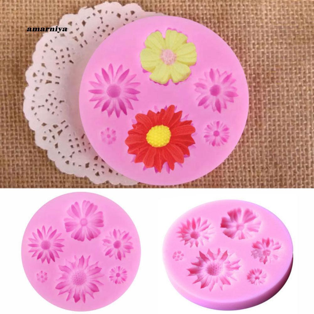 Khuôn silicon làm bánh đa năng tiện dụng hình bông hoa xinh xắn