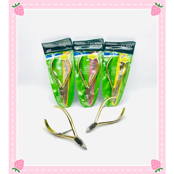 Kềm Cắt Móng Nhặt Da Kìm D-555 Siêu Sắc Để Làm Nail KÌM NGHĨA MẠ VÀNG