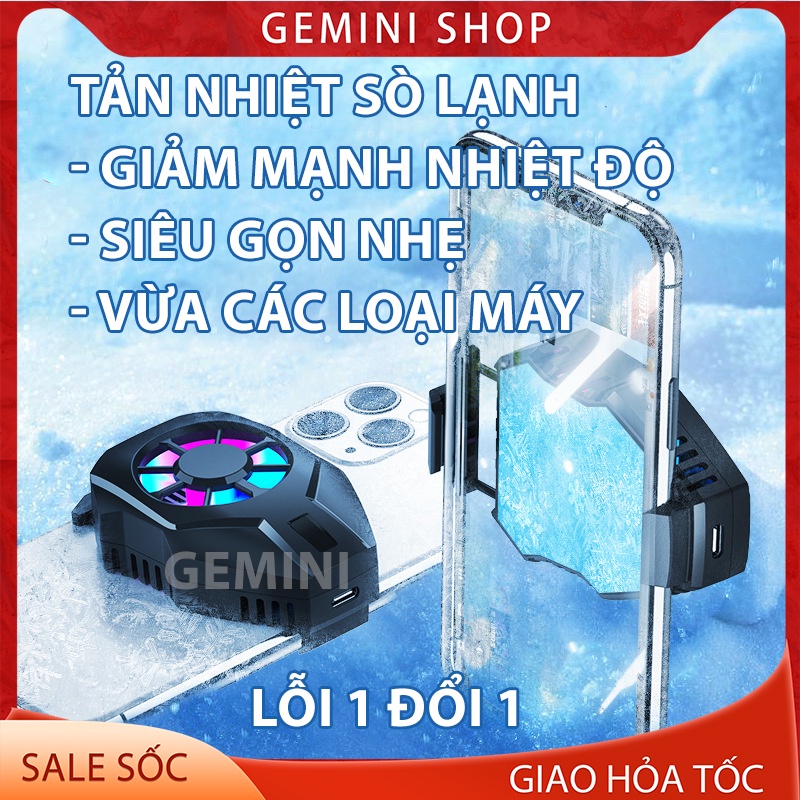 Quạt tản nhiệt gaming SÒ LẠNH siêu mát Memo L-01 cho điện thoại GEMINI SHOP