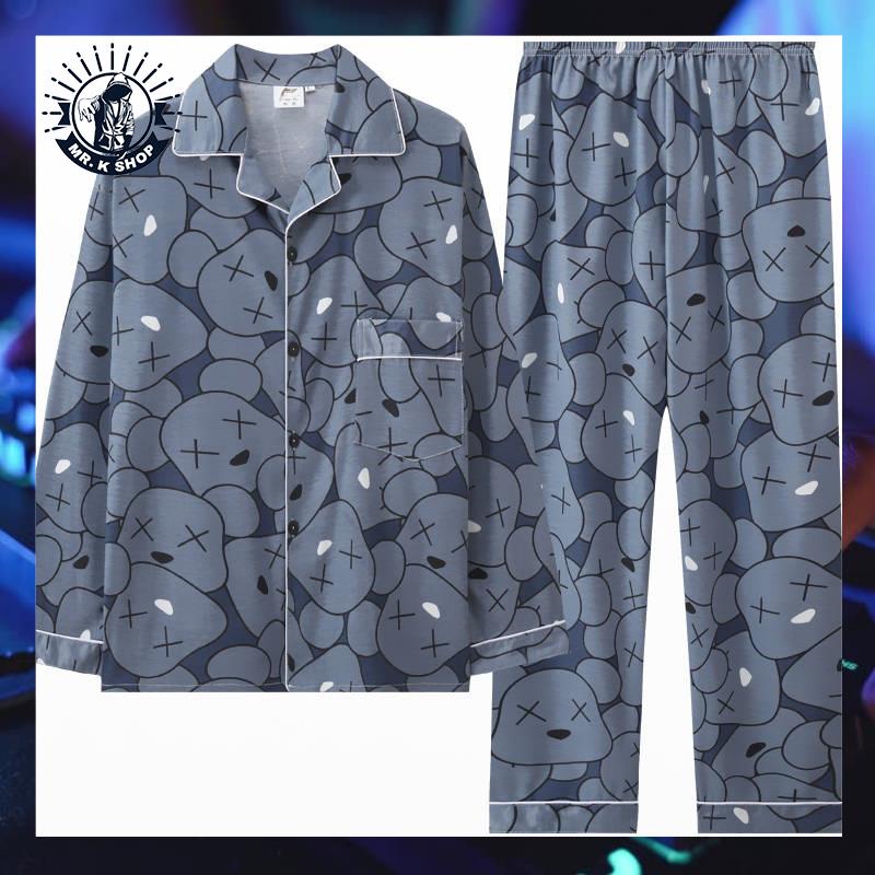 đồ ngủ nam pijama big Cotton dài tay mùa xuân và mùa thu mùa thu và mùa thumbnail