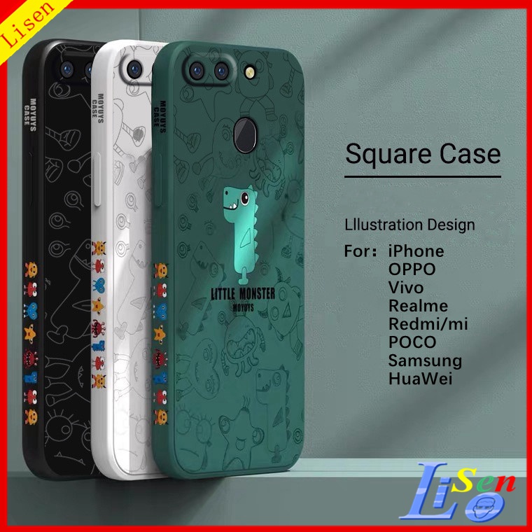 ốp lưng Oppo A5S ốp lưng a12 Ốp Điện Thoại Họa Tiết Quái Vật Nhỏ Dễ Thương Cho OPPO F9 A7 F7 F5 F11 PRO F11 F1S A59 F1 PLUS XGS