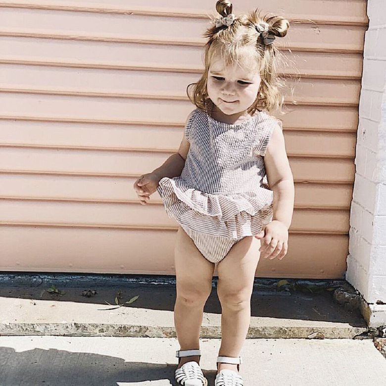 Jumpsuit Cotton Sát Nách, Màu Trơn Cho Bé Gái