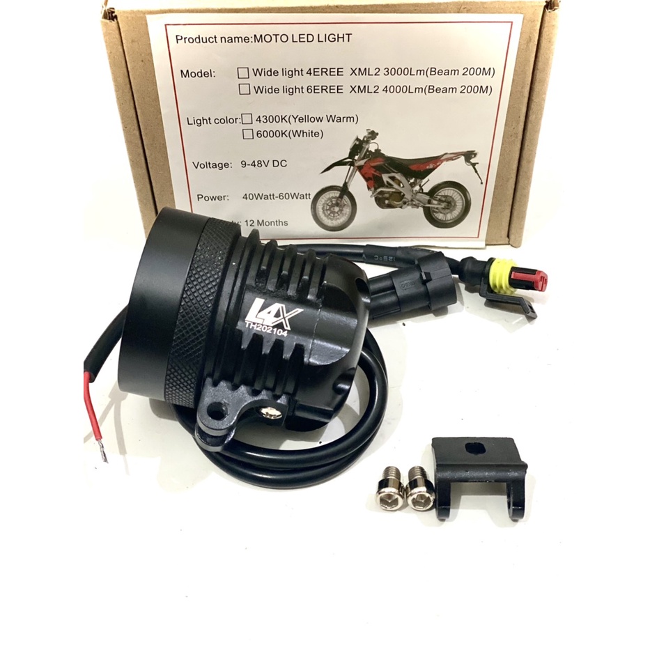 Đèn trợ sáng l4x Cree Loại 1 Siêu Sáng Bảo Hành 1 Năm