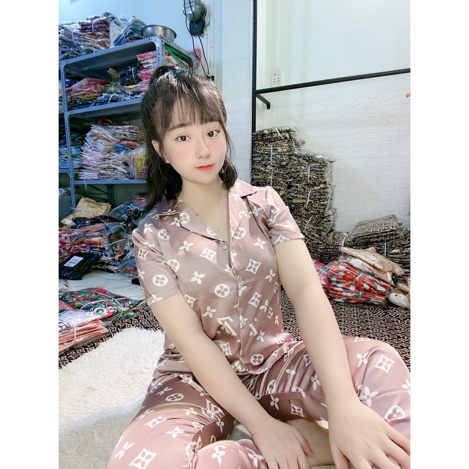 Đồ bộ pijama nữ tay ngắn thiết kế mới tiểu thư phối bèo siêu xinh, hot trend giá rẻ tận xưởng, free ship