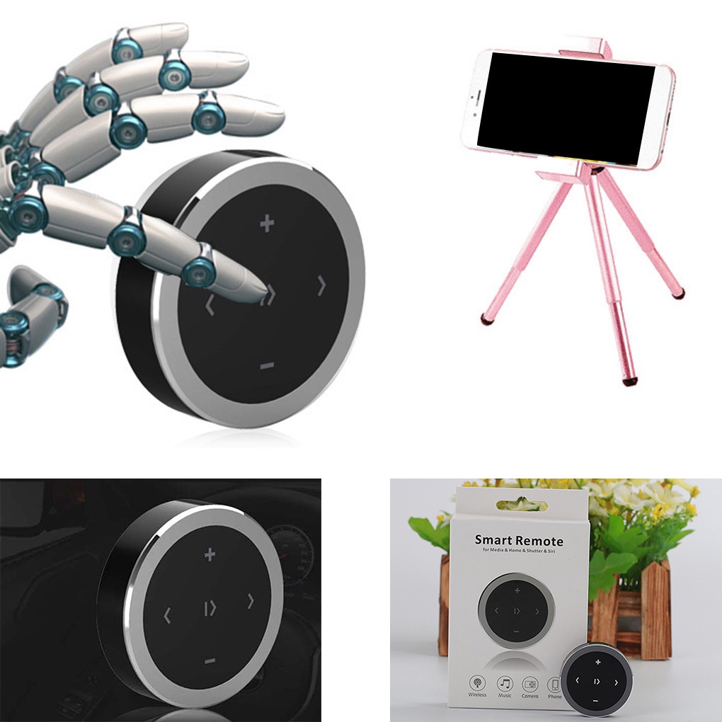 Wireless Bluetooth Remote Control Car Steering Wheel Media Button Mobile Phone Controller