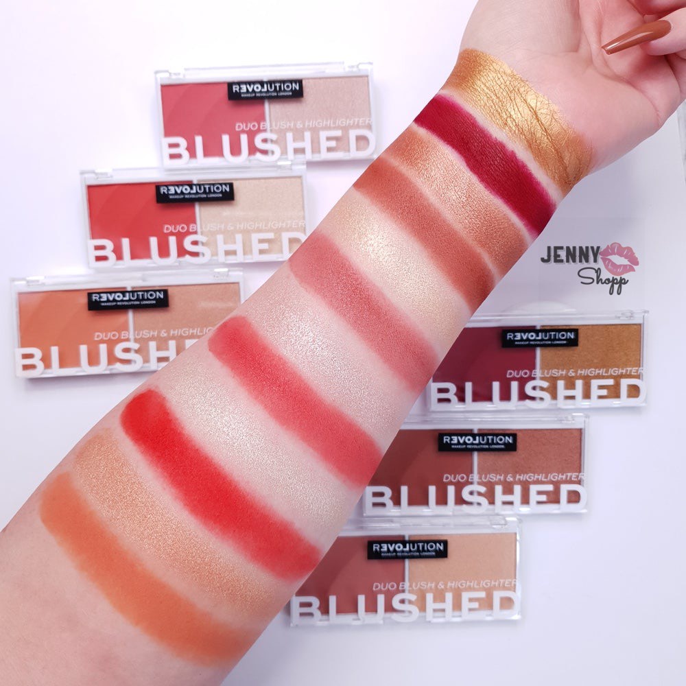 Bảng Phấn Má &amp; Bắt Sáng 2 Ô Makeup Revolution Duo Blush &amp; Highlighter