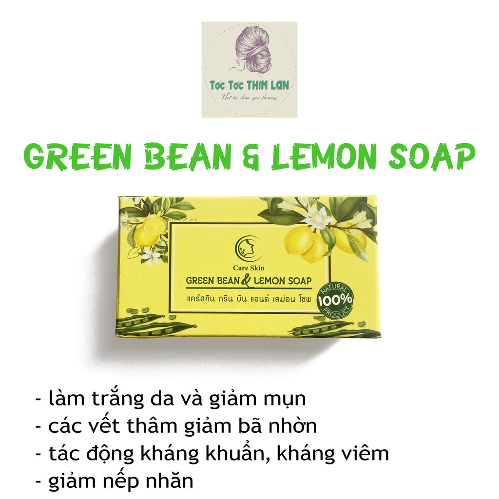 Xà Phòng 100% Protein Đậu Xanh Và Chiết Xuất Từ Chanh "Care Skin" - Thái Lan - 100g [Green Bean & Lemon Soap] | BigBuy360 - bigbuy360.vn