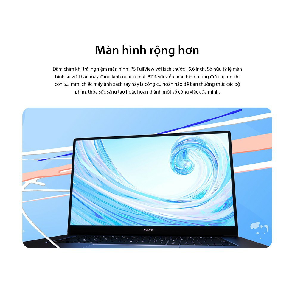 [Mã ELMALL1TR5 giảm 8% đơn 5TR] Laptop Huawei Matebook D15/Silver/15.6&quot;HD Fullview/i310110U/8GB RAM/256SSD