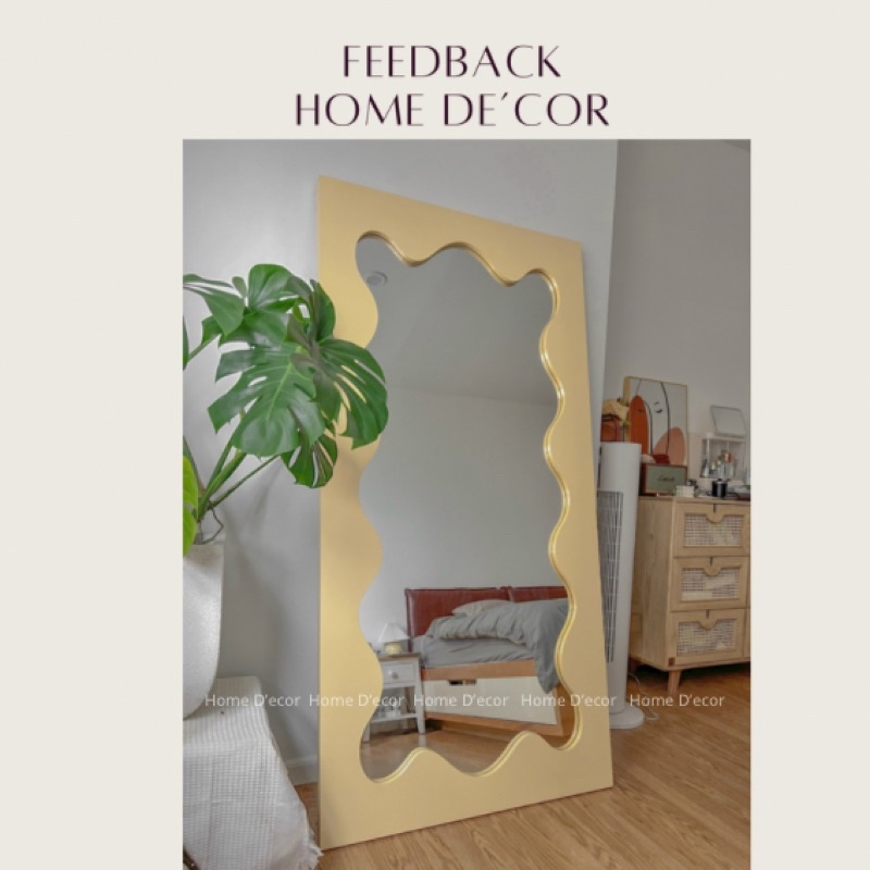 Gương lượn sóng + Đèn led