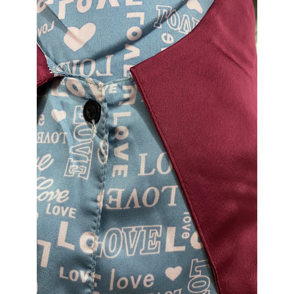 Đồ bộ quần dài form cánh rơi lụa Latin cao cấp size 3XL  - Aki House Pijama Big Size
