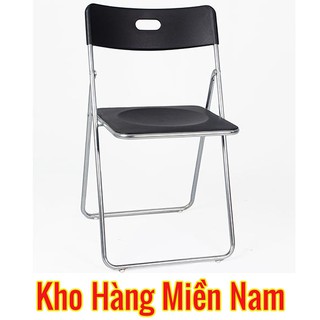 Ghế gấp INOX - Ghế xếp văn phòng INOX - Ghế phòng ăn giá rẻ GI 22-00 màu đen