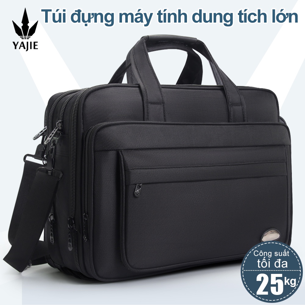Cặp đựng laptop 15.6" / 17" / 19" bằng vải canvas phong cách doanh nhân sang trọng thời trang cho nam