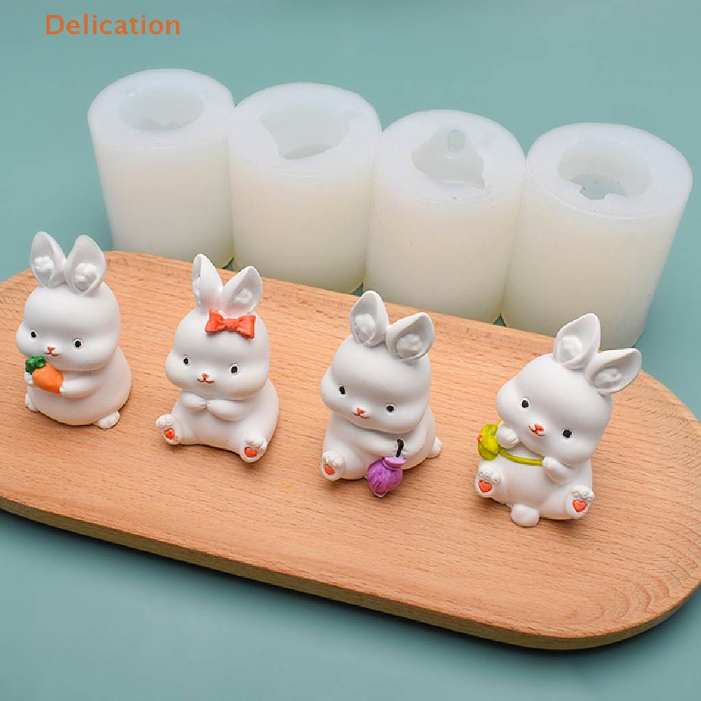 Khuôn Silicone Làm Xà Phòng Hình Thỏ Đáng Yêu