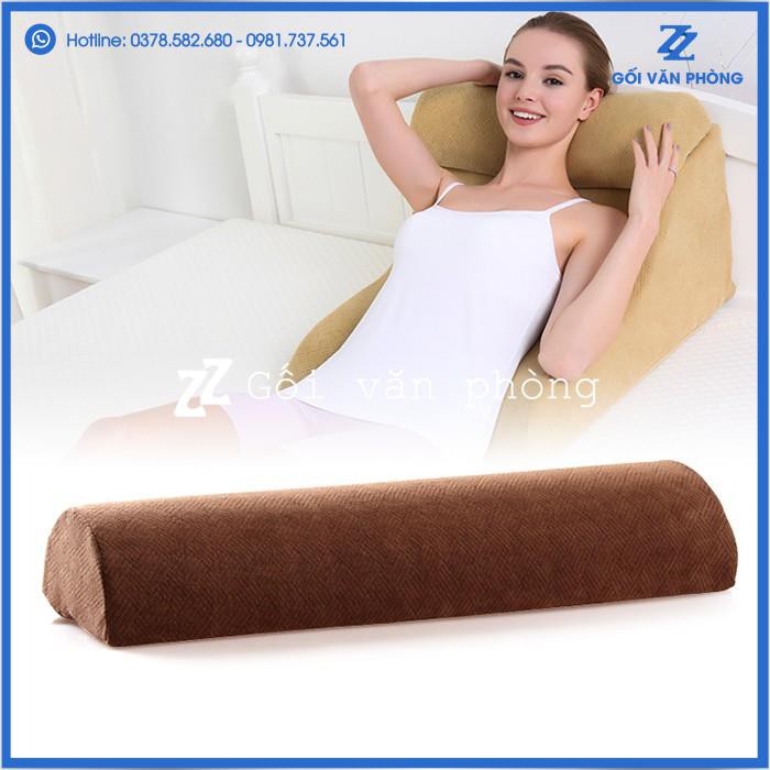 [ Cao Su Non] Gối ngủ bán nguyệt dài kê đầu, lưng, tập yoga, giảm cân ZURI PILLOW GLN02