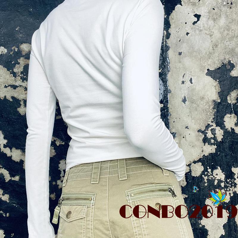 Áo Thun Tay Dài Cổ Tròn In Họa Tiết Thời Trang Cho Nữ