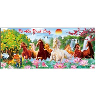 Tranh thêu chữ thập Mã Đáo Thành Công X8007_97*46cm