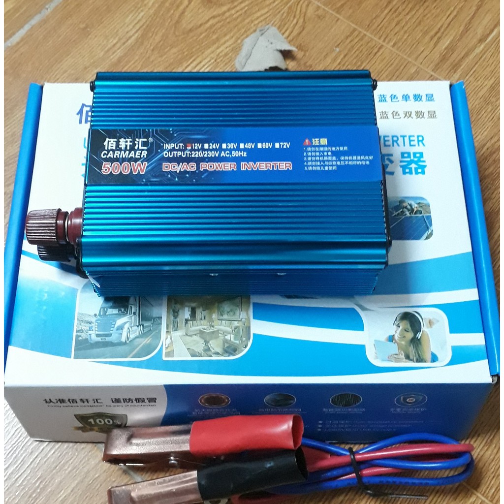 Bộ kích điện 12V lên 220V INVERTER cao cấp, công suất 500W