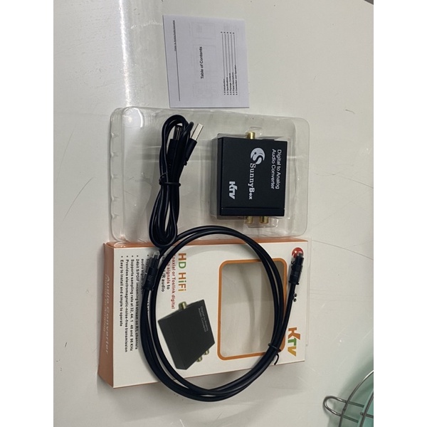 Bộ Chuyển Âm Thanh TV 4K Quang Optical Sang Audio AV Ra Amply + Cáp Optical  HÀNG CHÍNH HÃNG SUNNYBOX