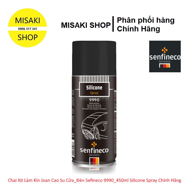 Chai Làm Kín Joan Cao Su Cửa_Đèn Senfineco 9990_450ml Silicone Spray Hàng Đức Chính Hãng📞Misaki Shop