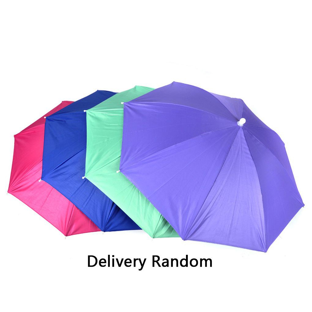 Nón dạng dù màu xanh dương có đai đội đầu co giãn bằng nylon