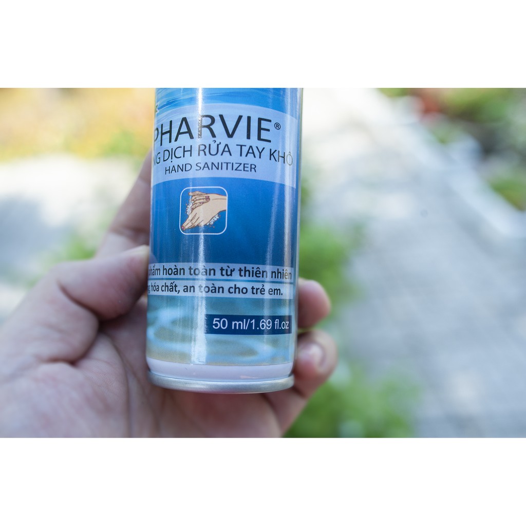 Dung dịch rửa tay khô Pharvie - Chai bằng thiếc, dạng xịt. | BigBuy360 - bigbuy360.vn