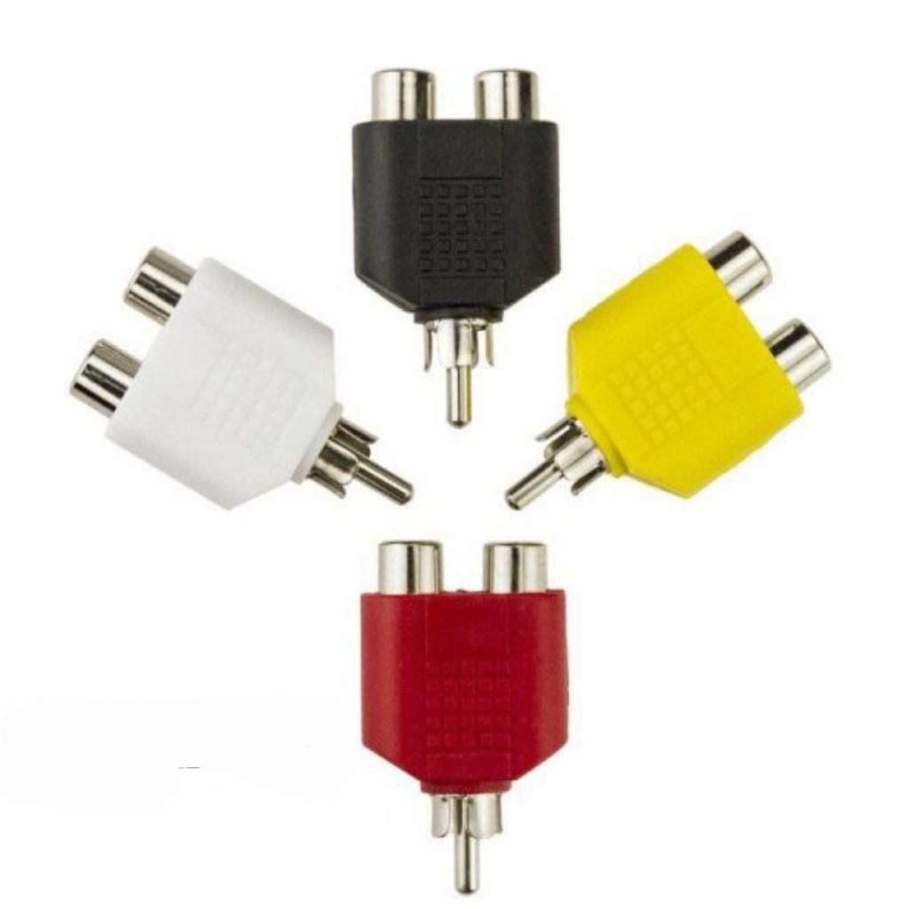 Đầu chia jack loa hoa sen AV (RCA) 1 ra 2
