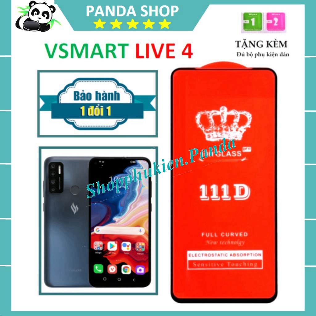 💎CAO CẤP💎 Kính Cường Lực Vsmart Live 4 - Full màn hình 111D và trong suốt - Độ cứng 10H - Độ trong suốt cực cao.