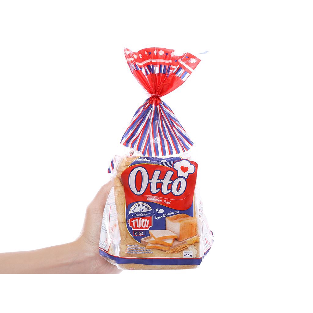 CHÍNH HÃNG COMBO 2 TÚI Bánh Sandwich tươi lạt - Plain Sandwich Otto (450g/220g/128g)