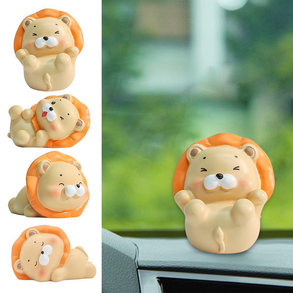 CONOPERY Tượng Sư Tử Cam Bằng Nhựa Resin Trang Trí Nhà Cửa Sân Vườn