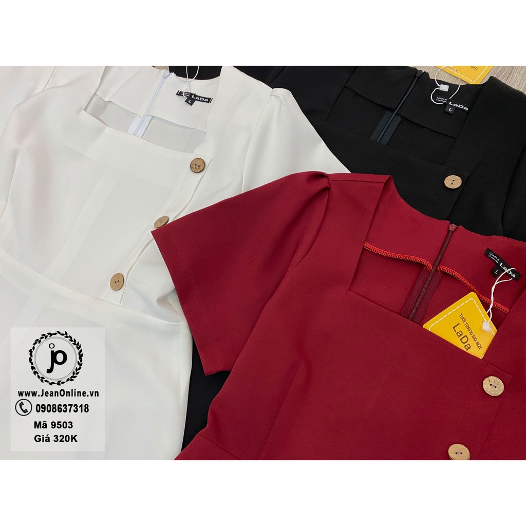 Đầm Nút Cổ Vuông Bigsize Nữ (MS 9503) | BigBuy360 - bigbuy360.vn