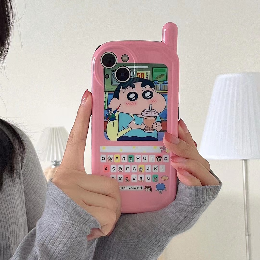 Ốp Điện Thoại tpu Mềm Hình Cậu Bé Bút Chì Uống Trà Sữa Cho Iphone 12 pro max 11 pro max xs max xr x 13promax