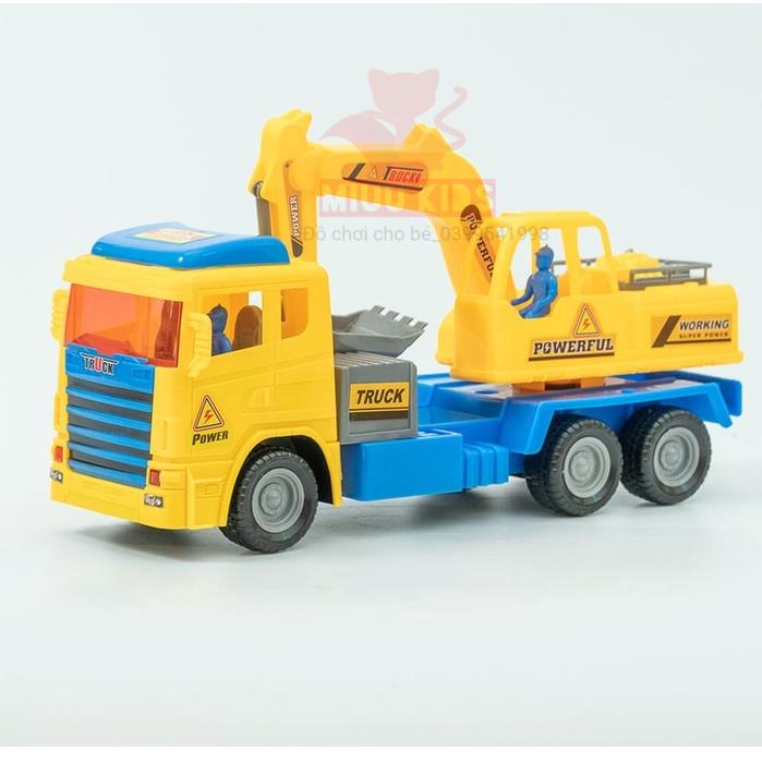 Bộ 2 Xe Công Trình Đồ Chơi Múc ,Chở Đất Đá SIZE Đại