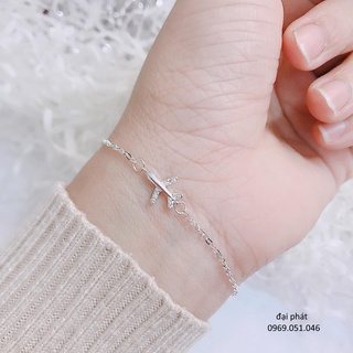 Lắc tay máy bay , đính đá , bạc ta lấp lánh - vàng abcj đại phát