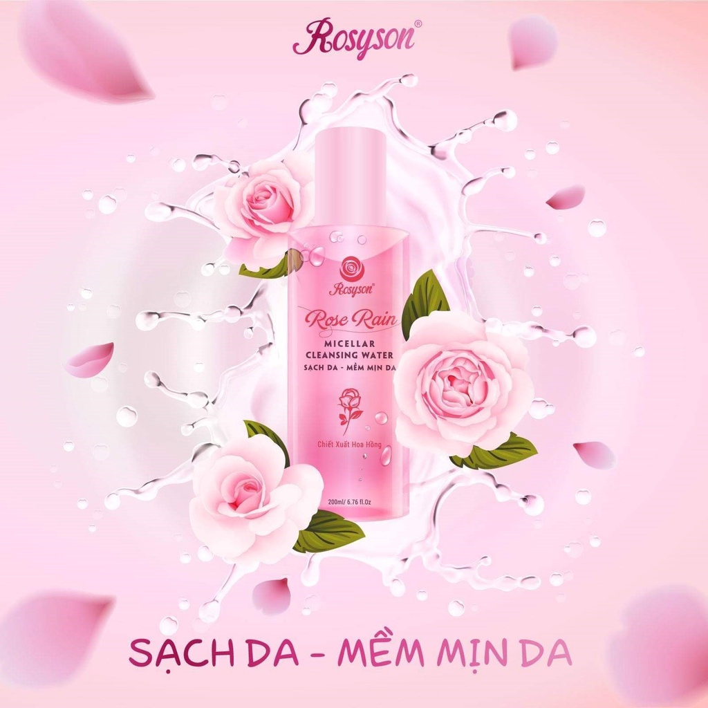 nước tẩy trang rosy sweet love toner hoa hồng rosy hàng chính hãng